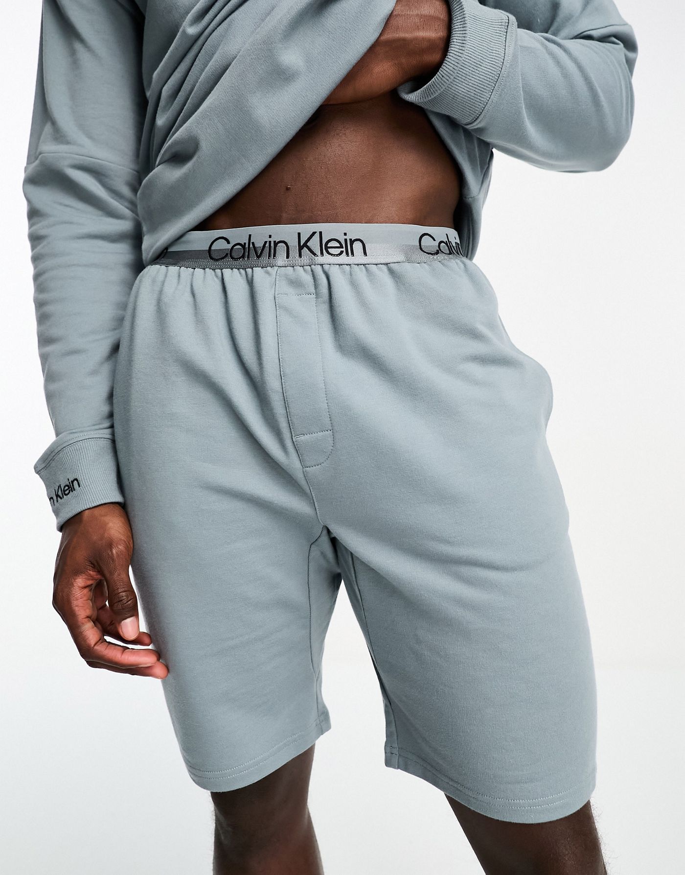 Calvin Klein sleep shorts in blue