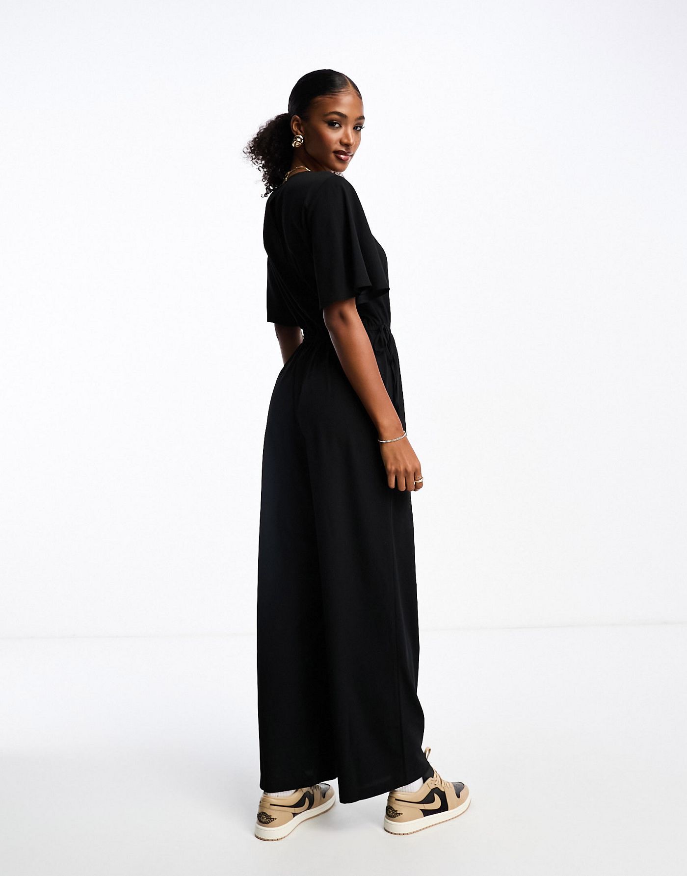 Monki relaxed jumpsuit in black