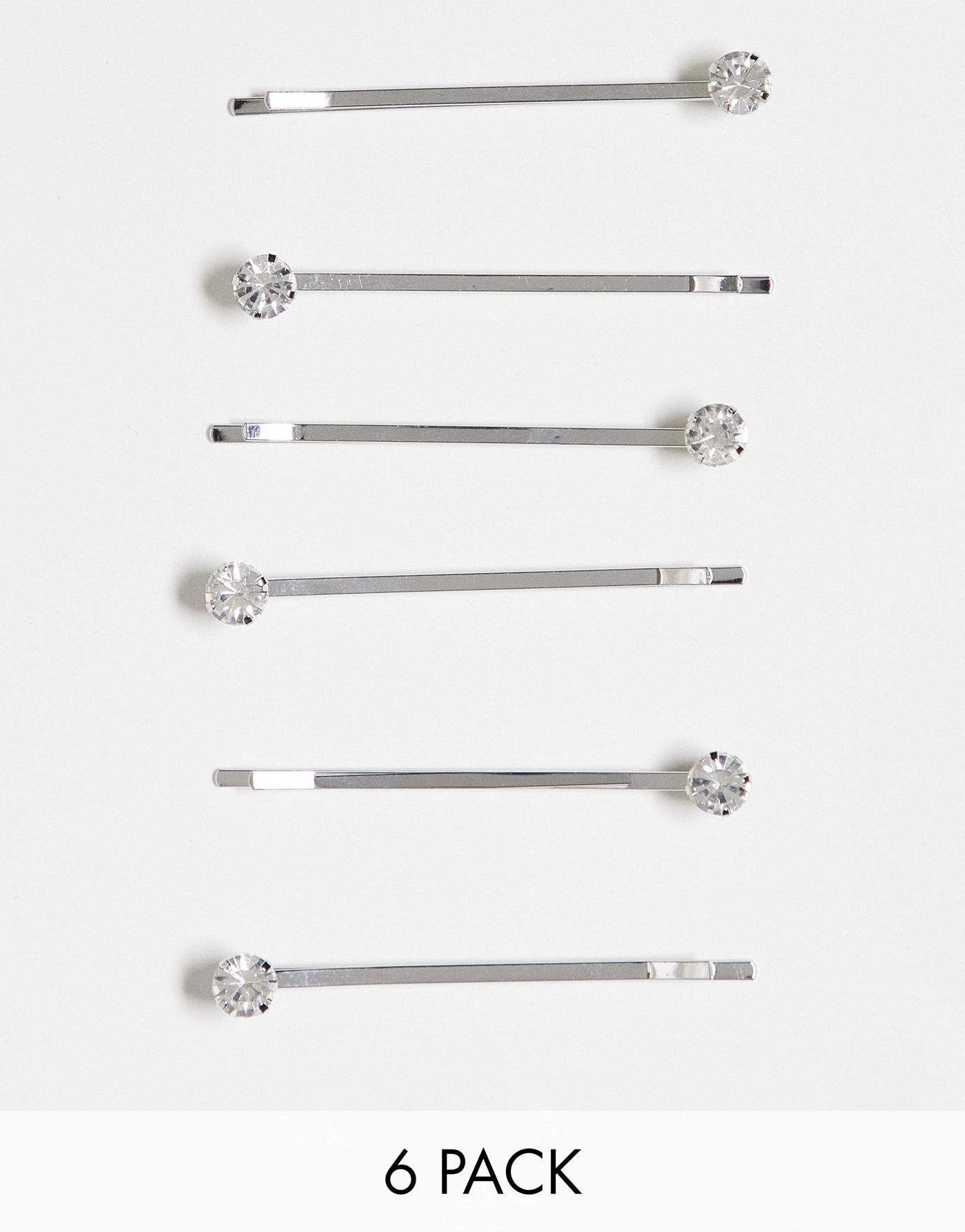 True Decadence multipack of crystal hair pins in silver