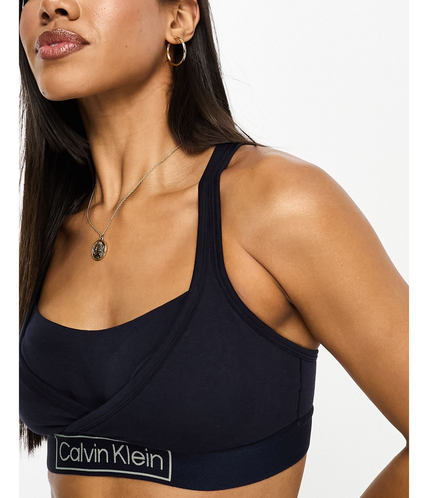 Calvin Klein Maternity unlined bralette in navy 