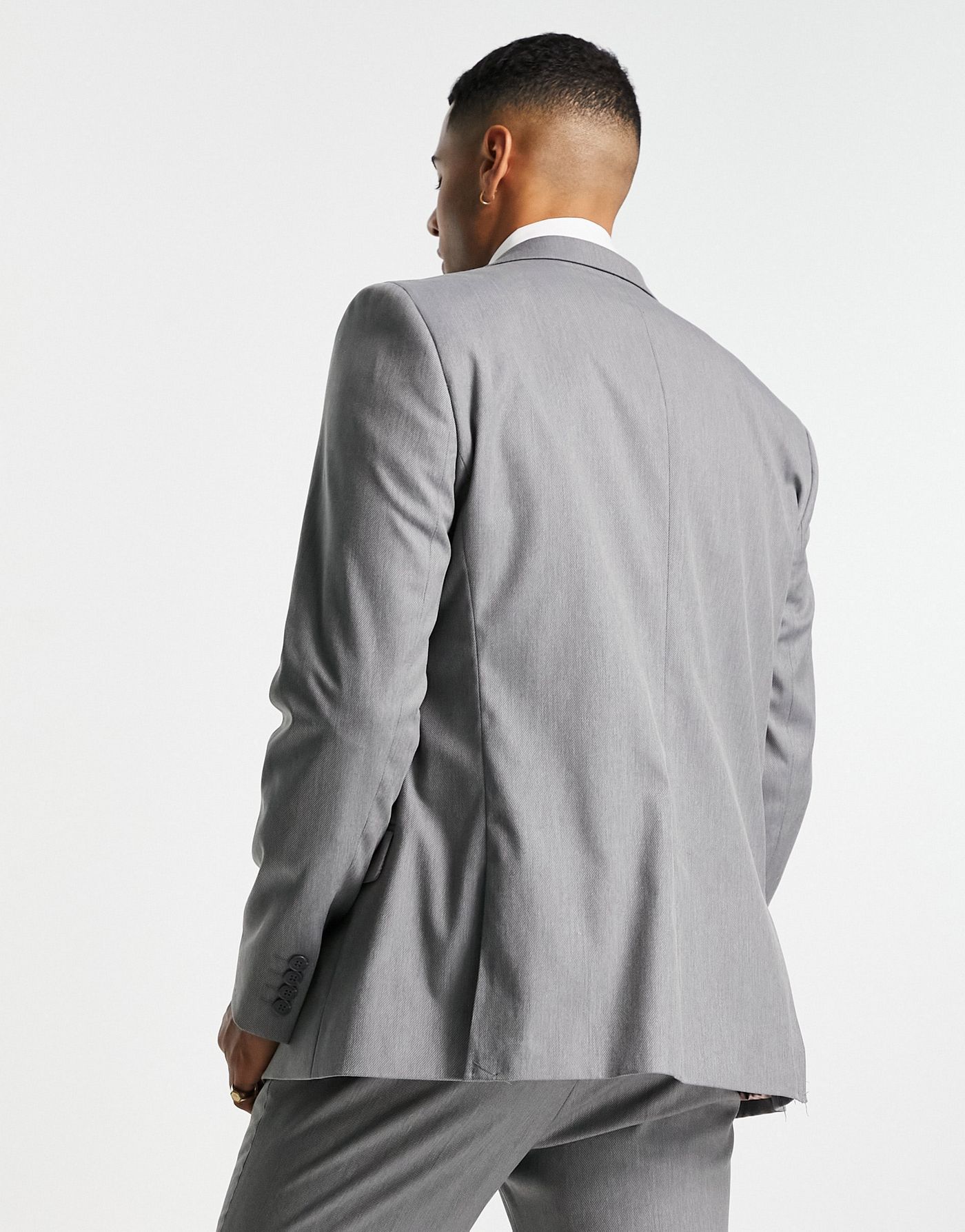 River Island skinny suit jacket in grey