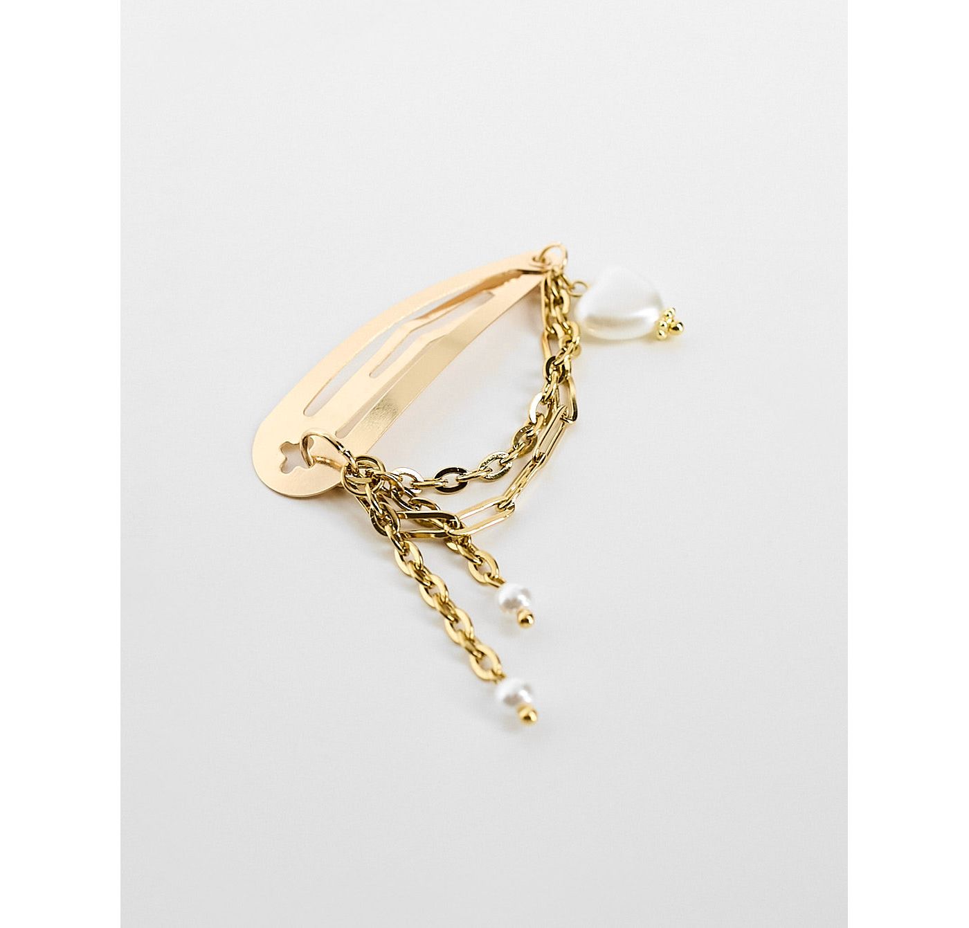 Petit Moments pearl chain hair clip in gold 