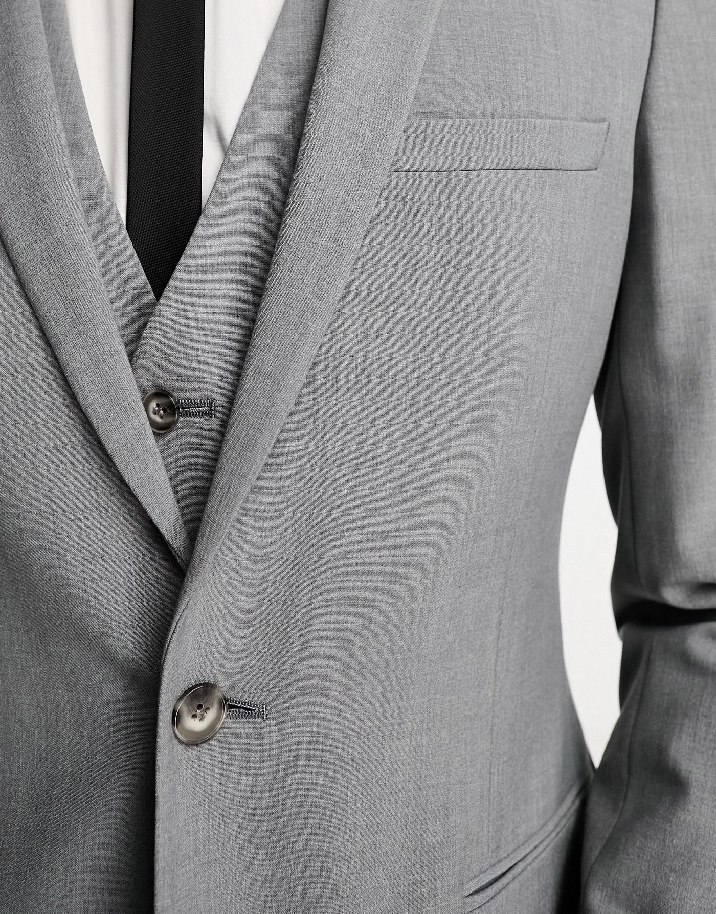 ASOS DESIGN super skinny suit jacket in grey