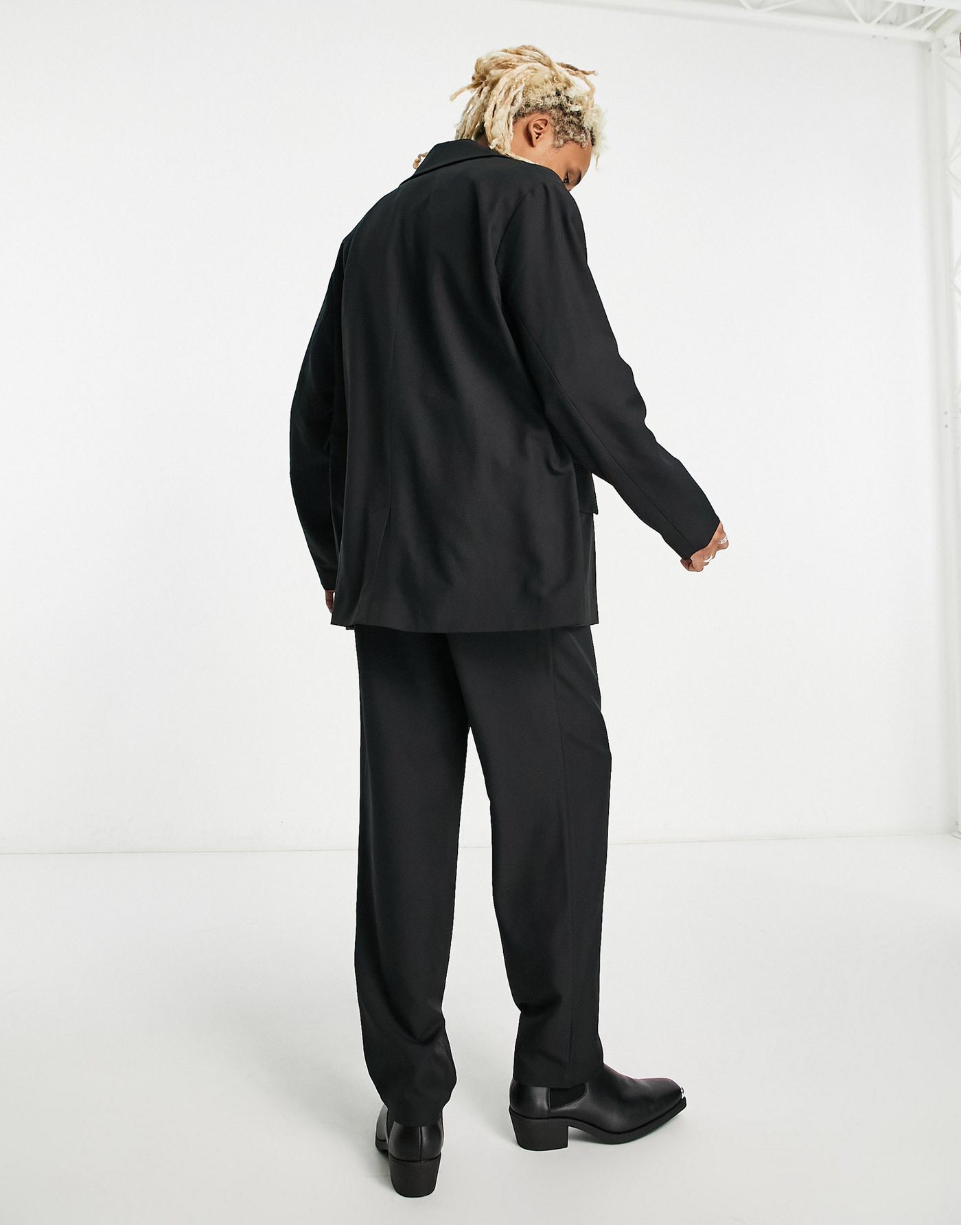 ADPT oversized suit jacket in black 