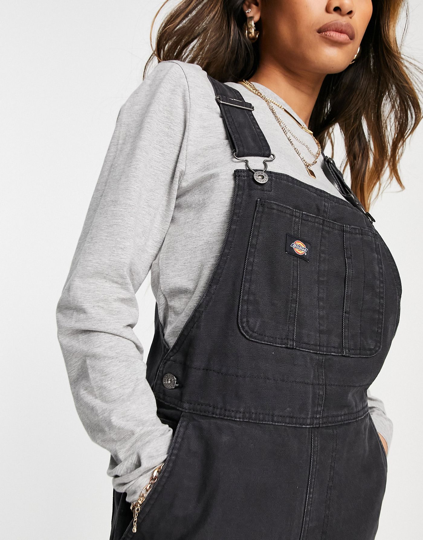 Dickies Duck Canvas classic dungaree in black