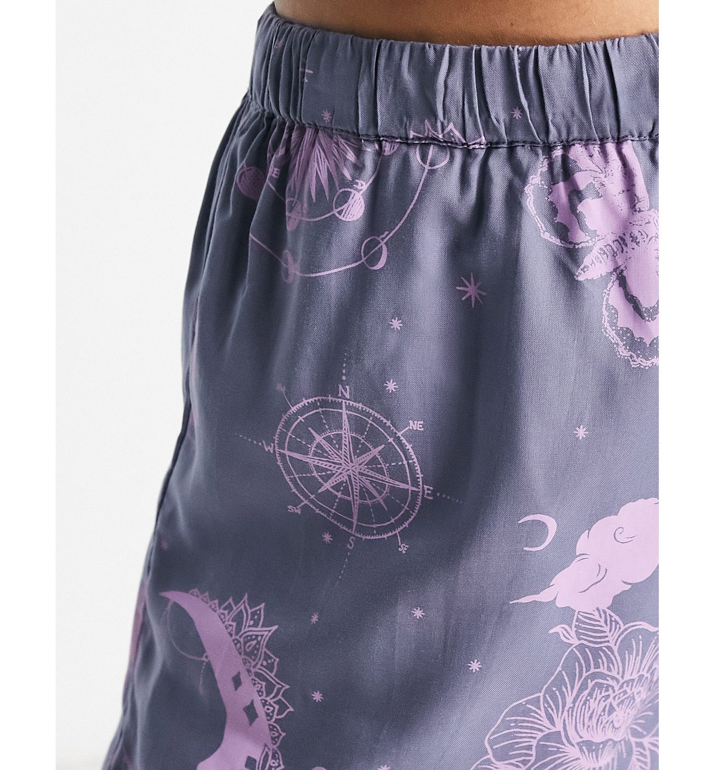 ASOS DESIGN mix & match modal astrology pyjama short in blue