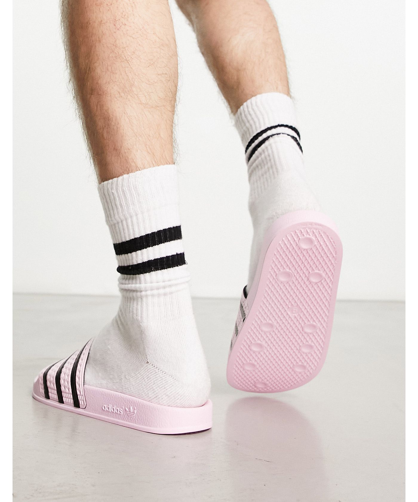 adidas Originals Adilette sliders in light pink