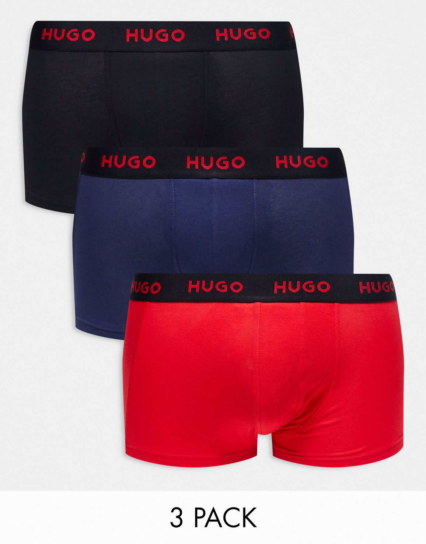 HUGO Bodywear 3 pack trunks in multi