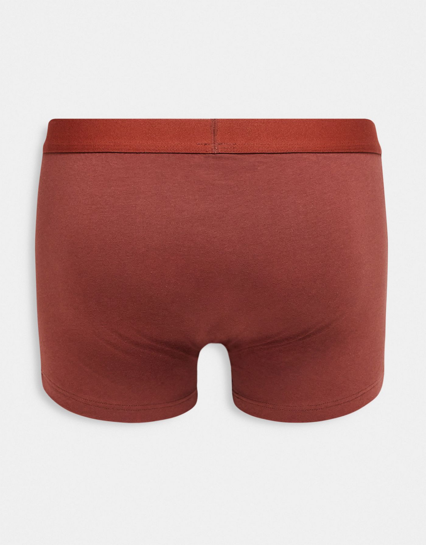 ASOS DESIGN 2 pack trunks in khaki and burgundy