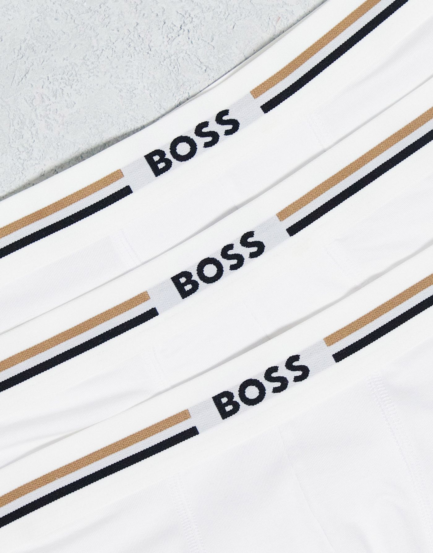 BOSS Bodywear 3 pack boxer trunks in white