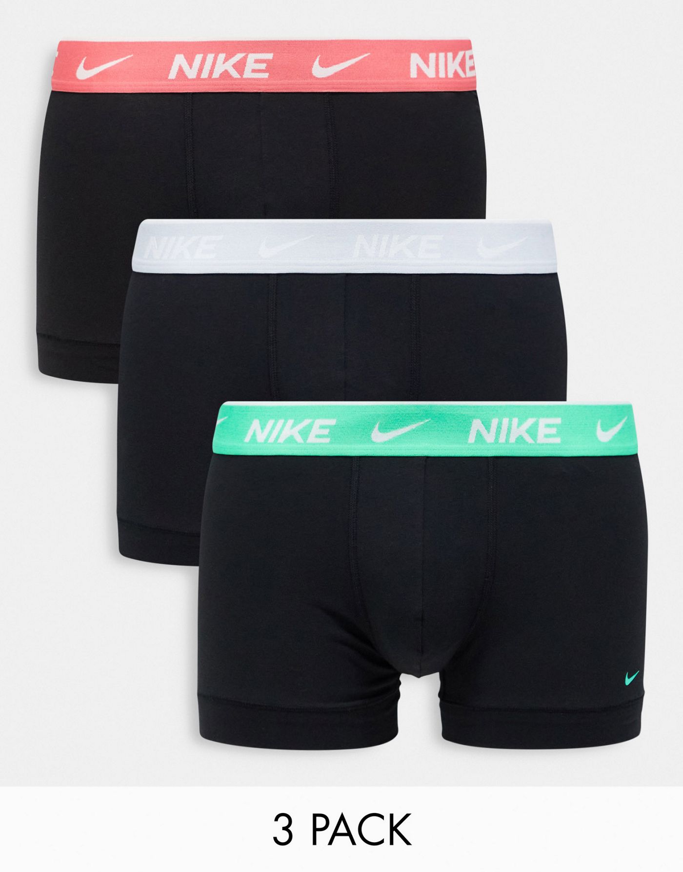 Nike 3 pack Dri-Fit cotton stretch trunks in multi