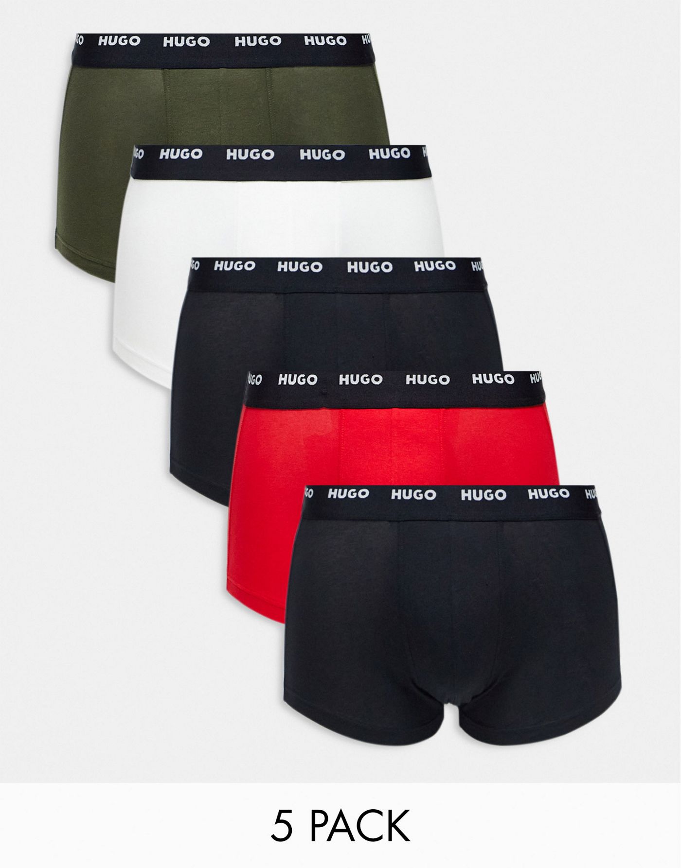 HUGO Bodywear 5 pack trunks in multi