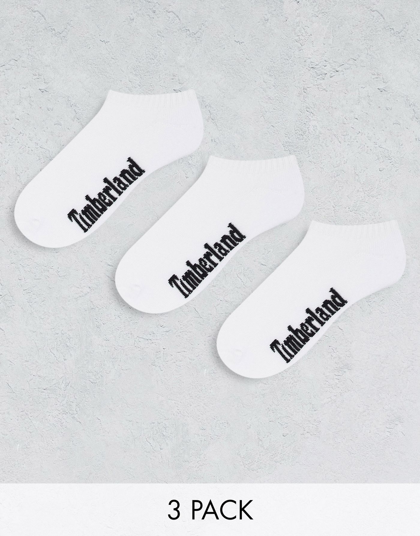 Timberland 3 pack no show socks in white