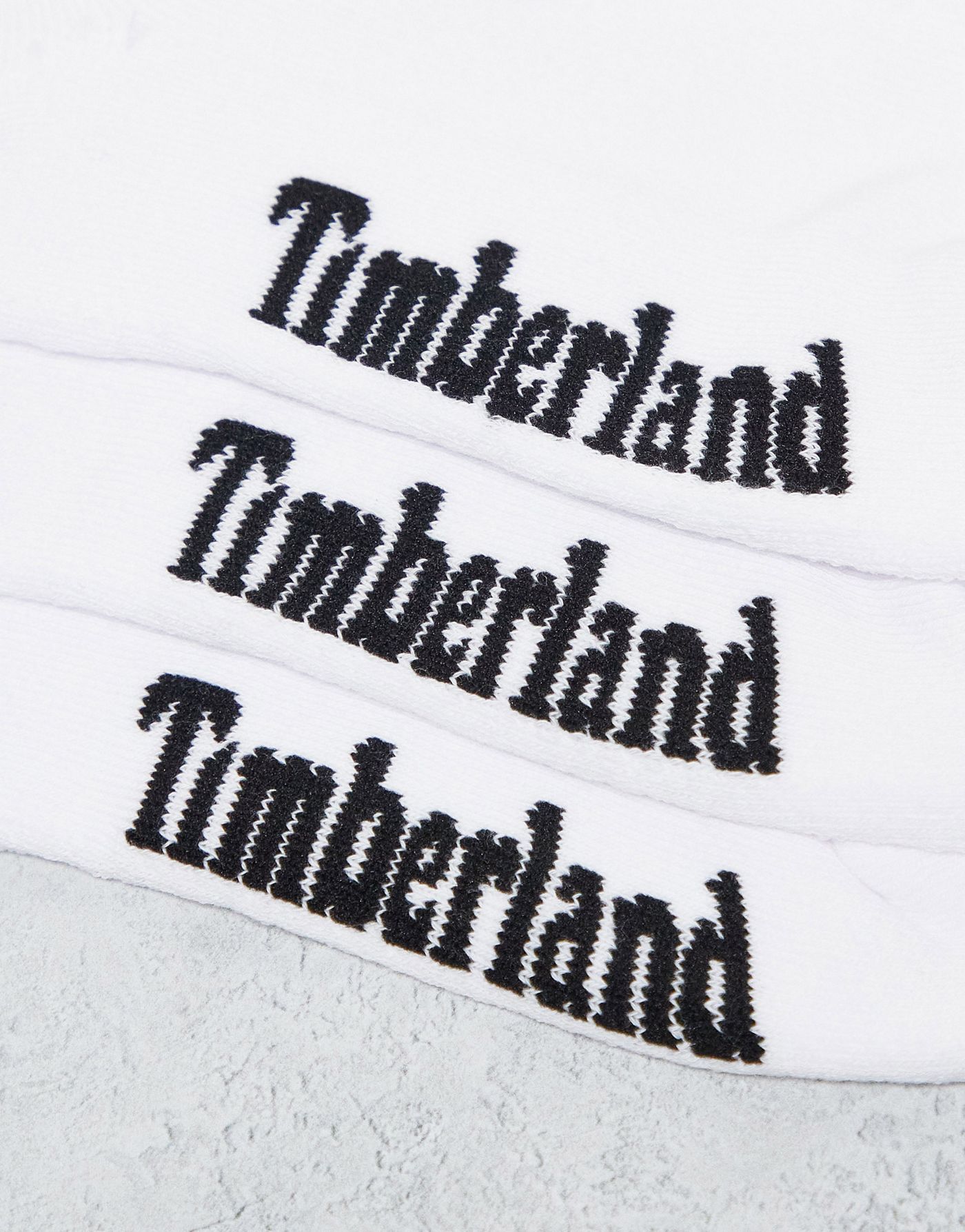 Timberland 3 pack no show socks in white