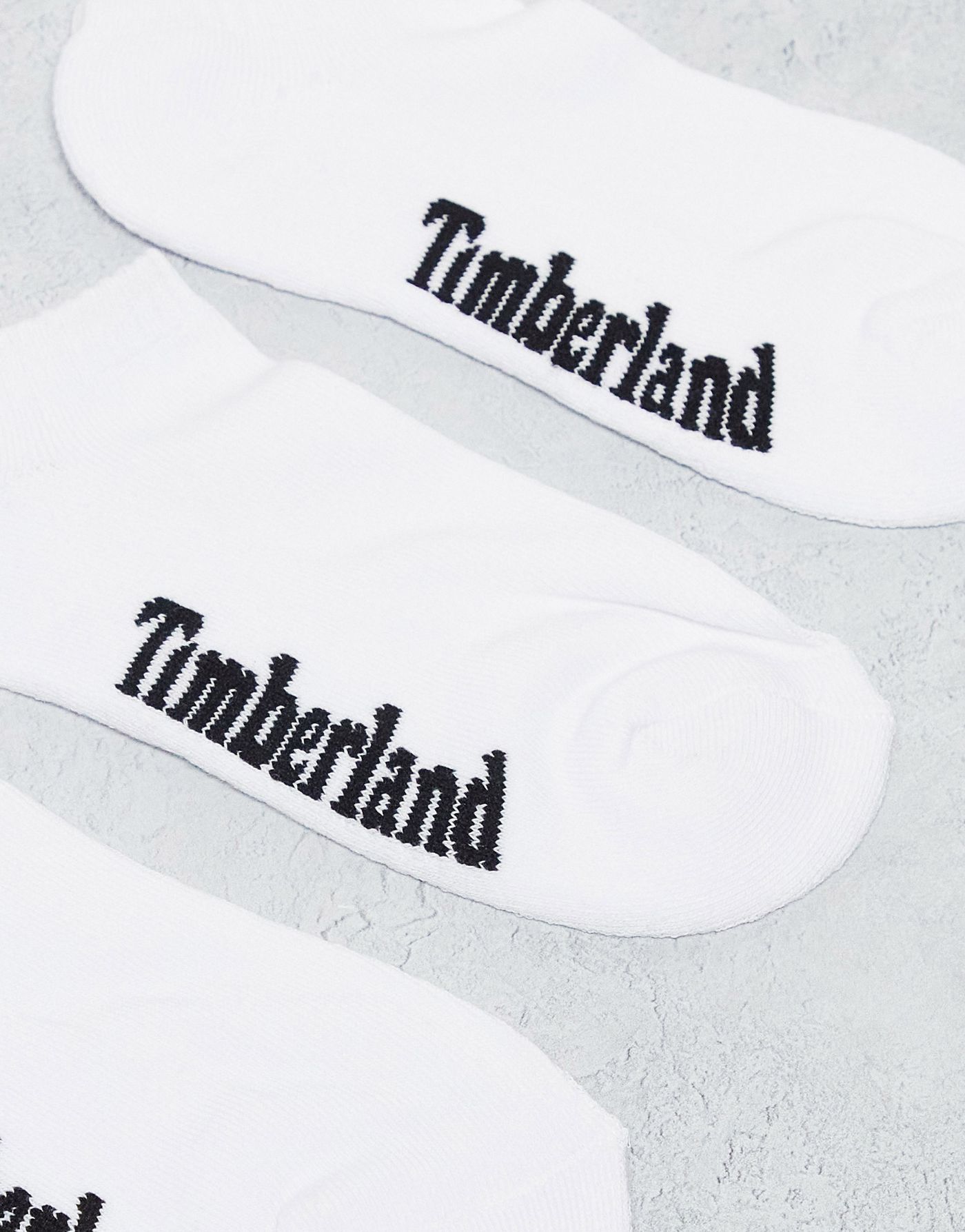 Timberland 3 pack no show socks in white