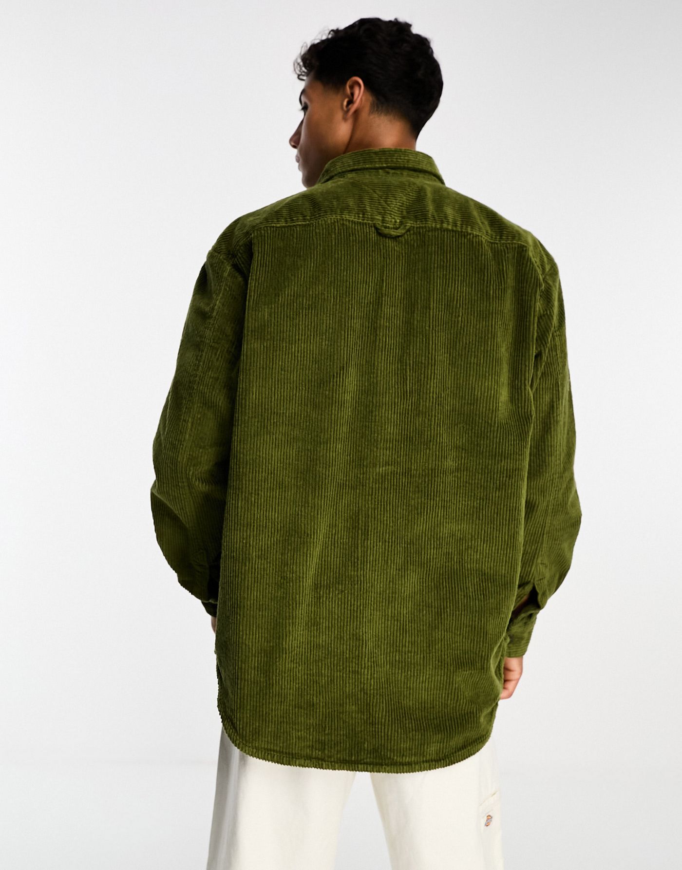 Tommy Hilfiger corduroy solid overshirt in putting green