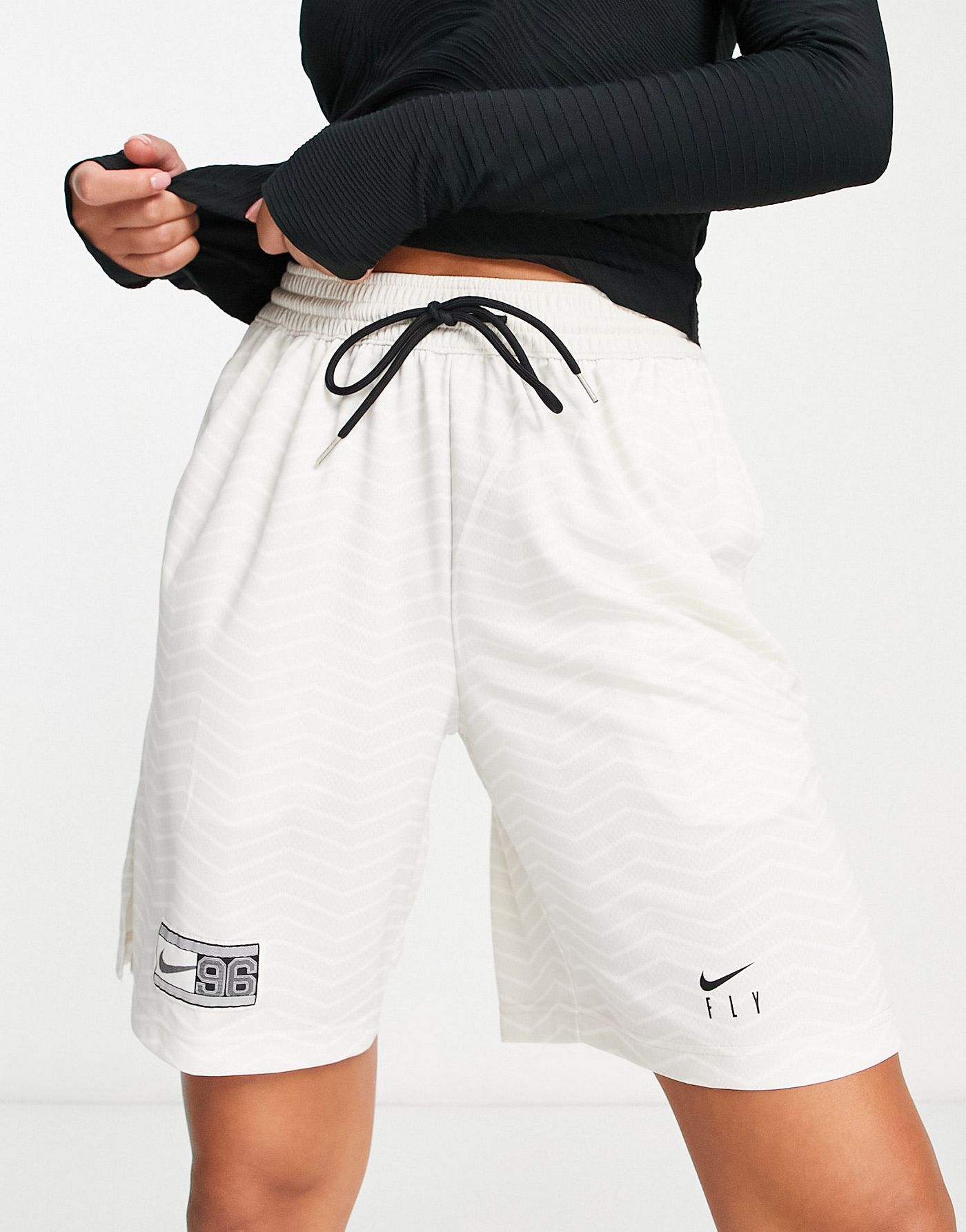 Nike Basketball Dri-Fit Isofly shorts in white