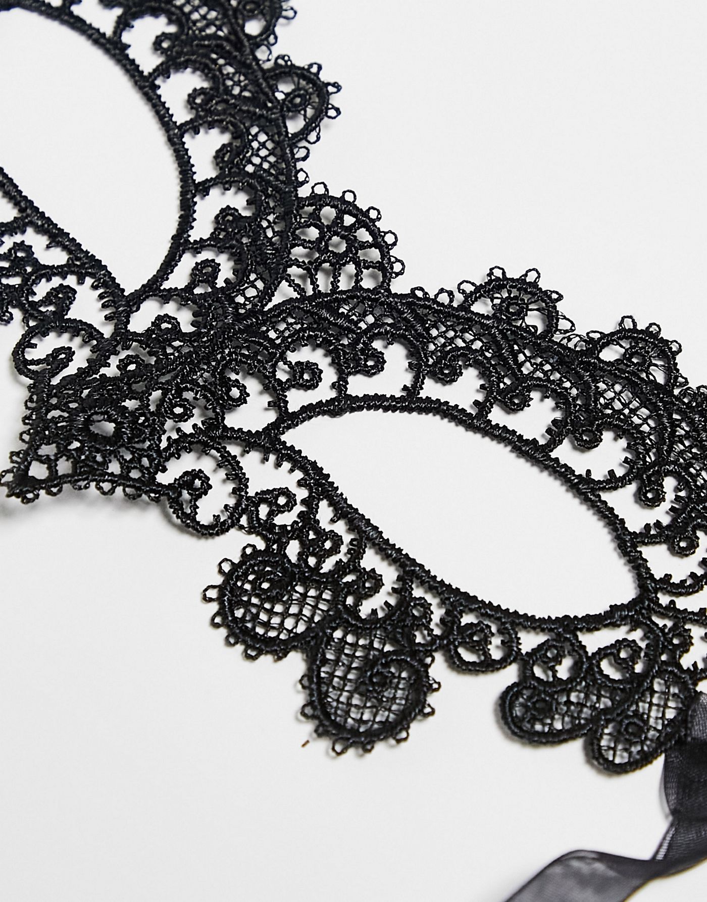 ASOS DESIGN mask with lace design in black