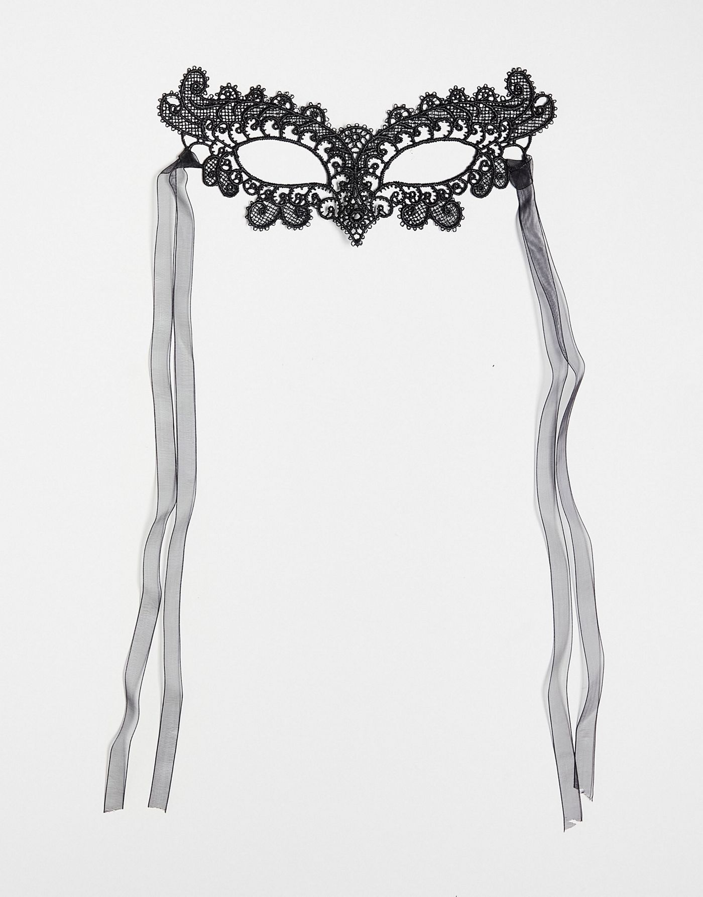 ASOS DESIGN mask with lace design in black