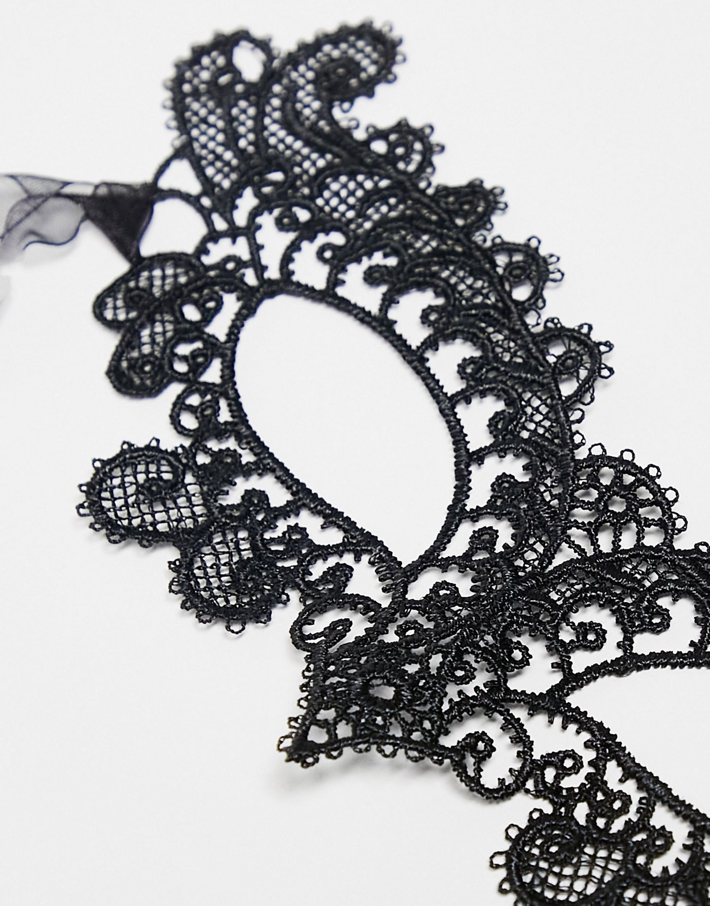 ASOS DESIGN mask with lace design in black