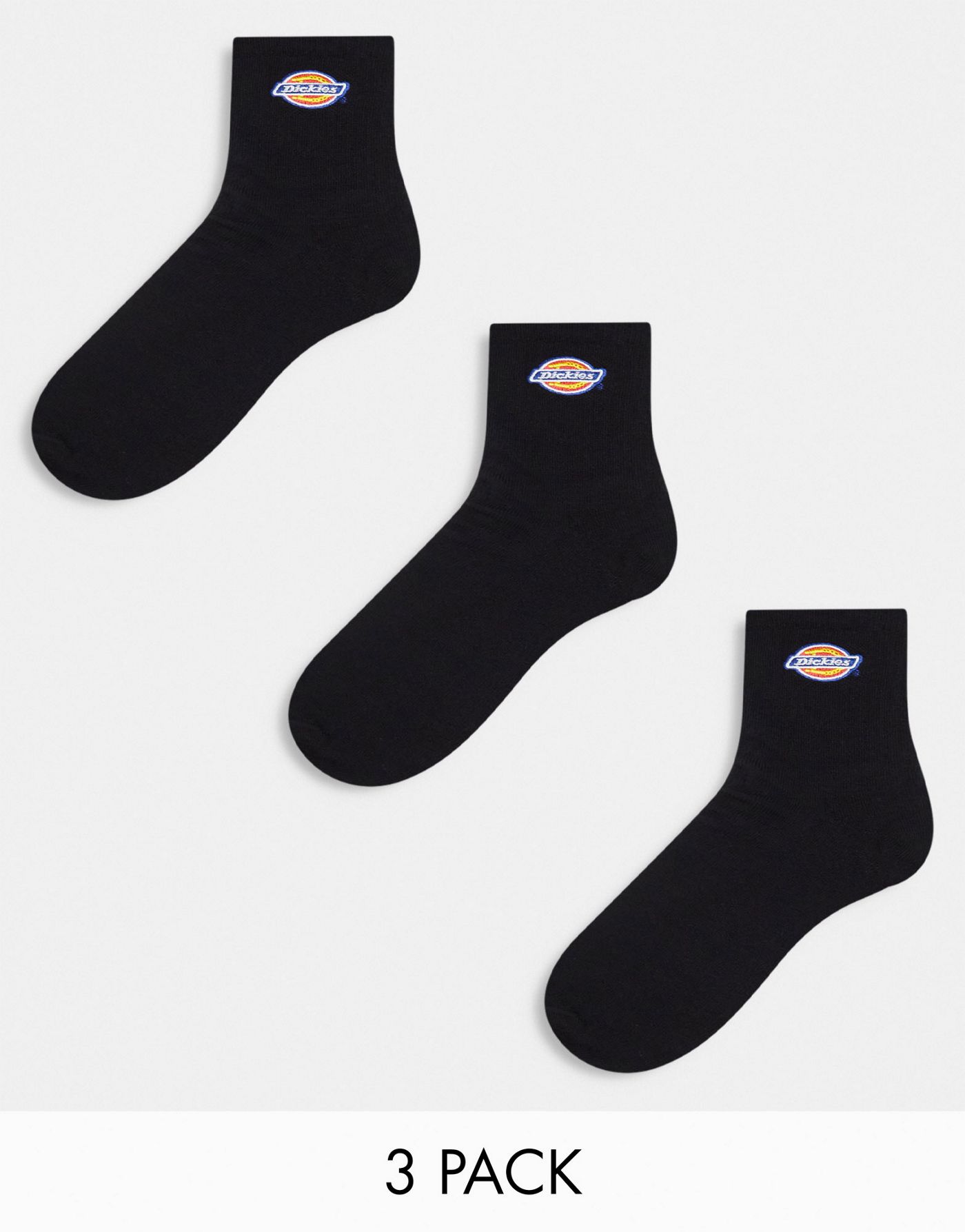 Dickies valley grove mid 3 pack socks multipack in black