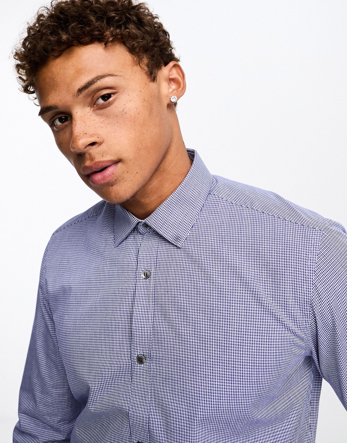 French Connection YD check smart shirt in blue