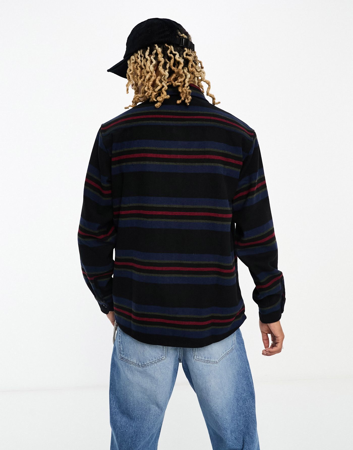 Carhartt WIP oregon stripe shirt in black