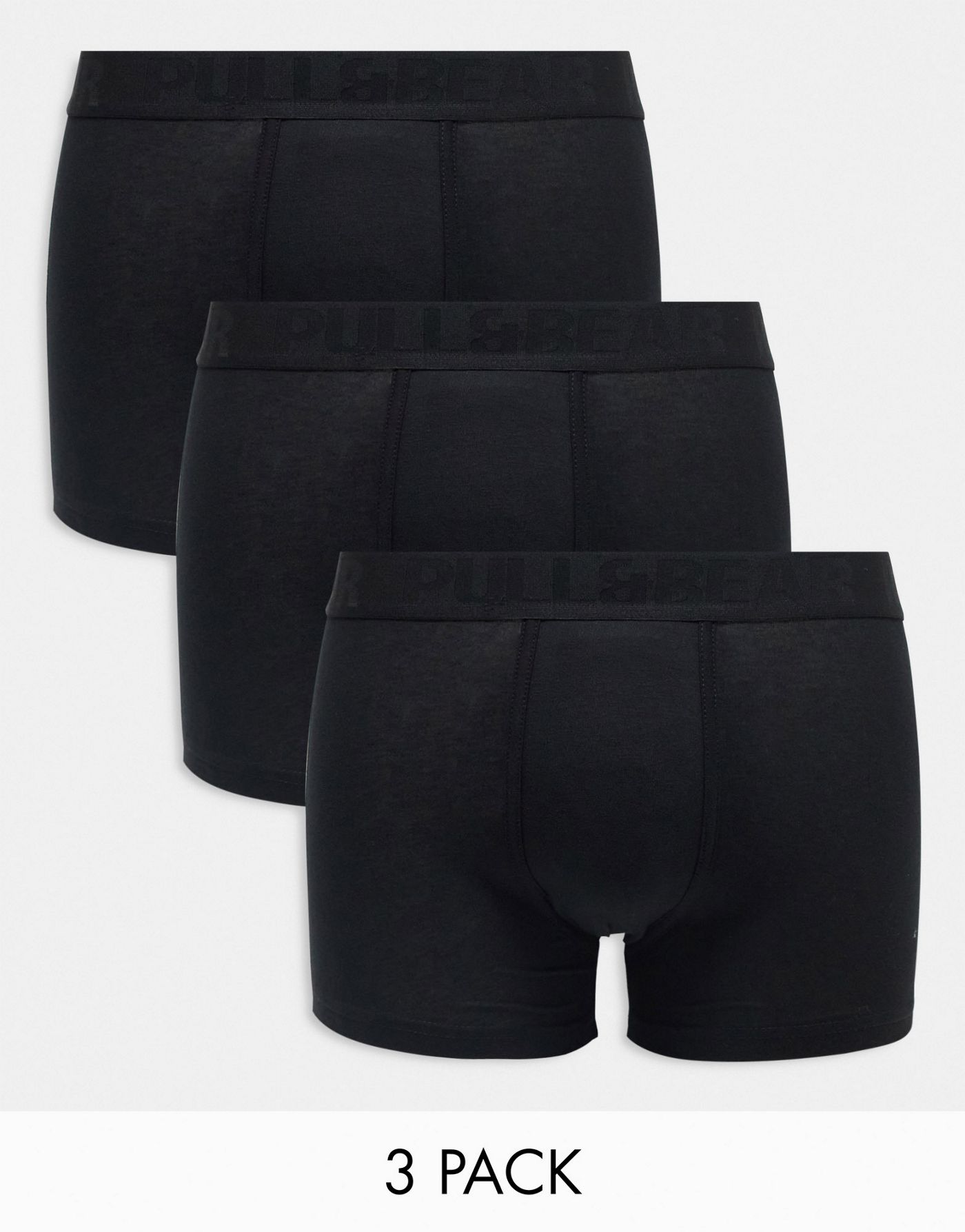 Pull&Bear 3 pack boxers in black