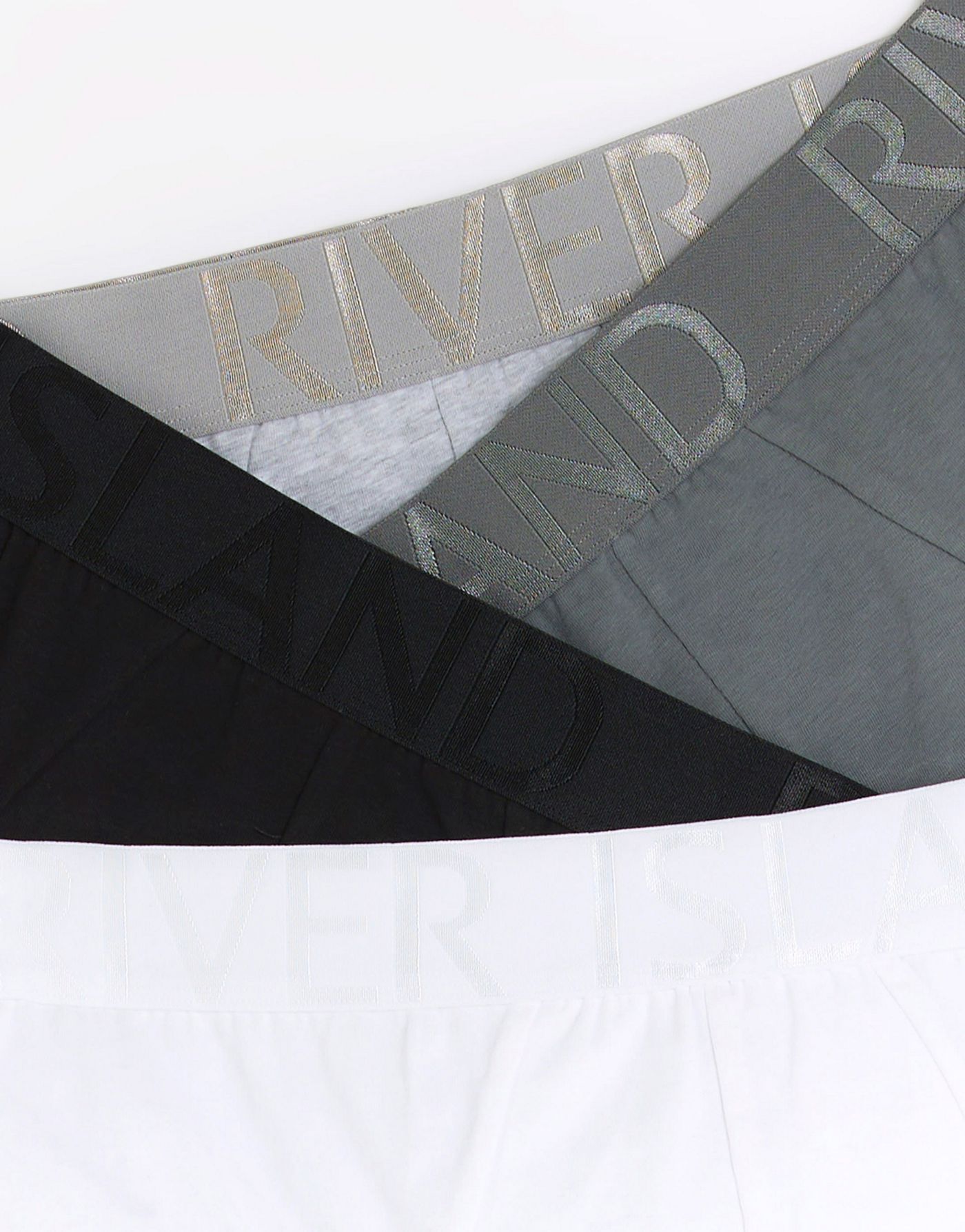 River Island Regular fit ri brief multipack in grey - marl