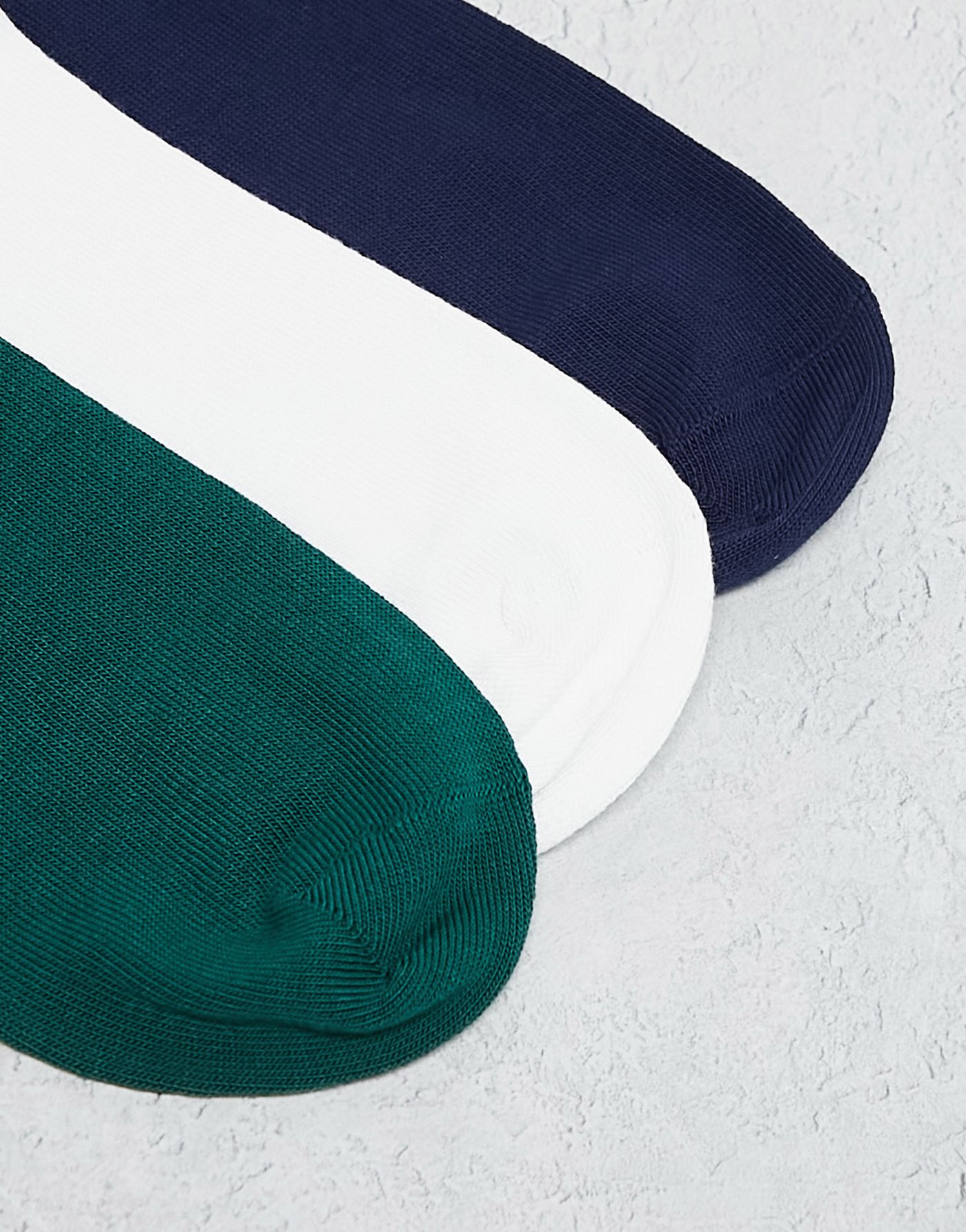 adidas Originals 3 pack crew socks in navy/white/collegiate green
