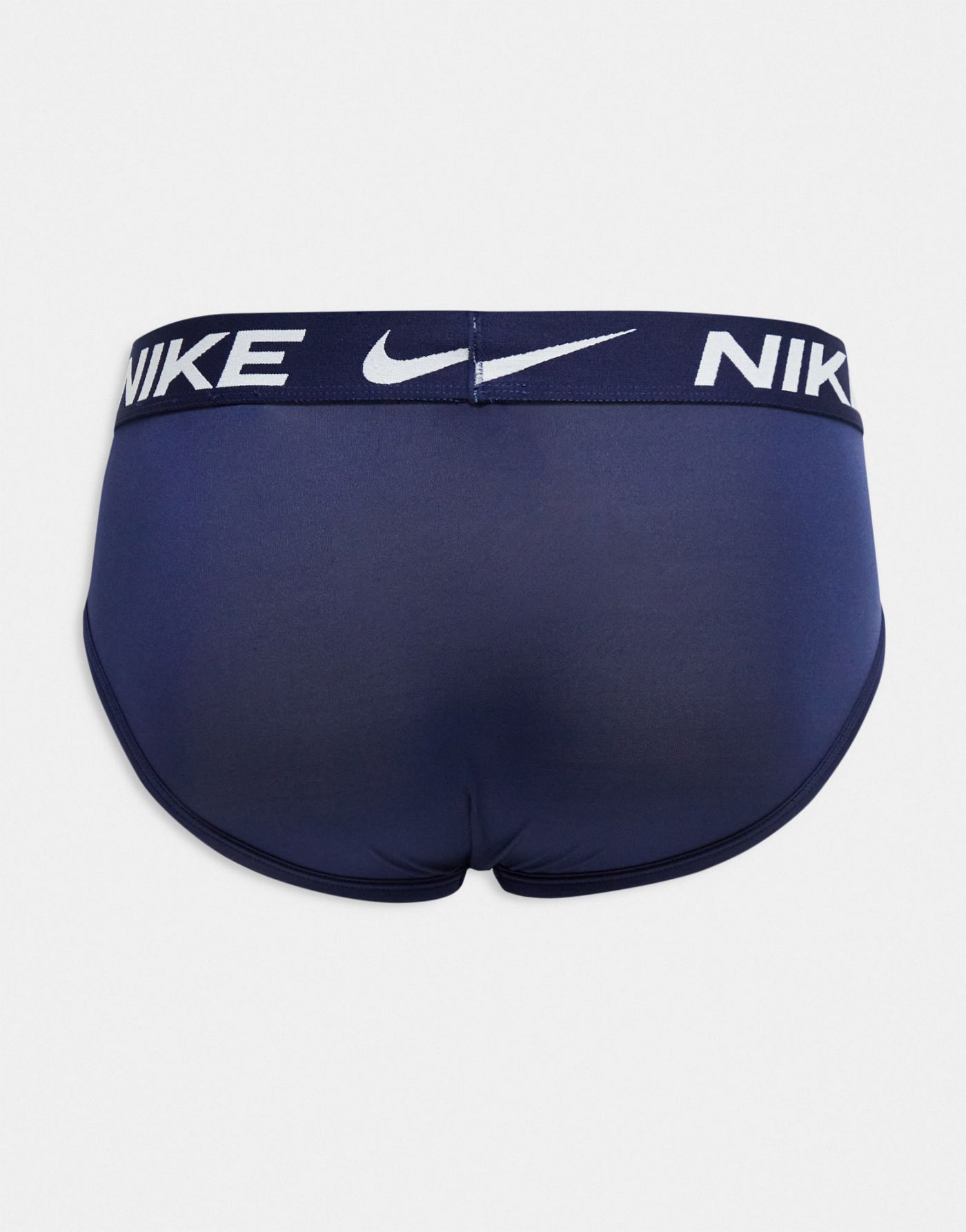 Nike Dri-Fit Essential Microfiber hip briefs 3 pack in navy/blue