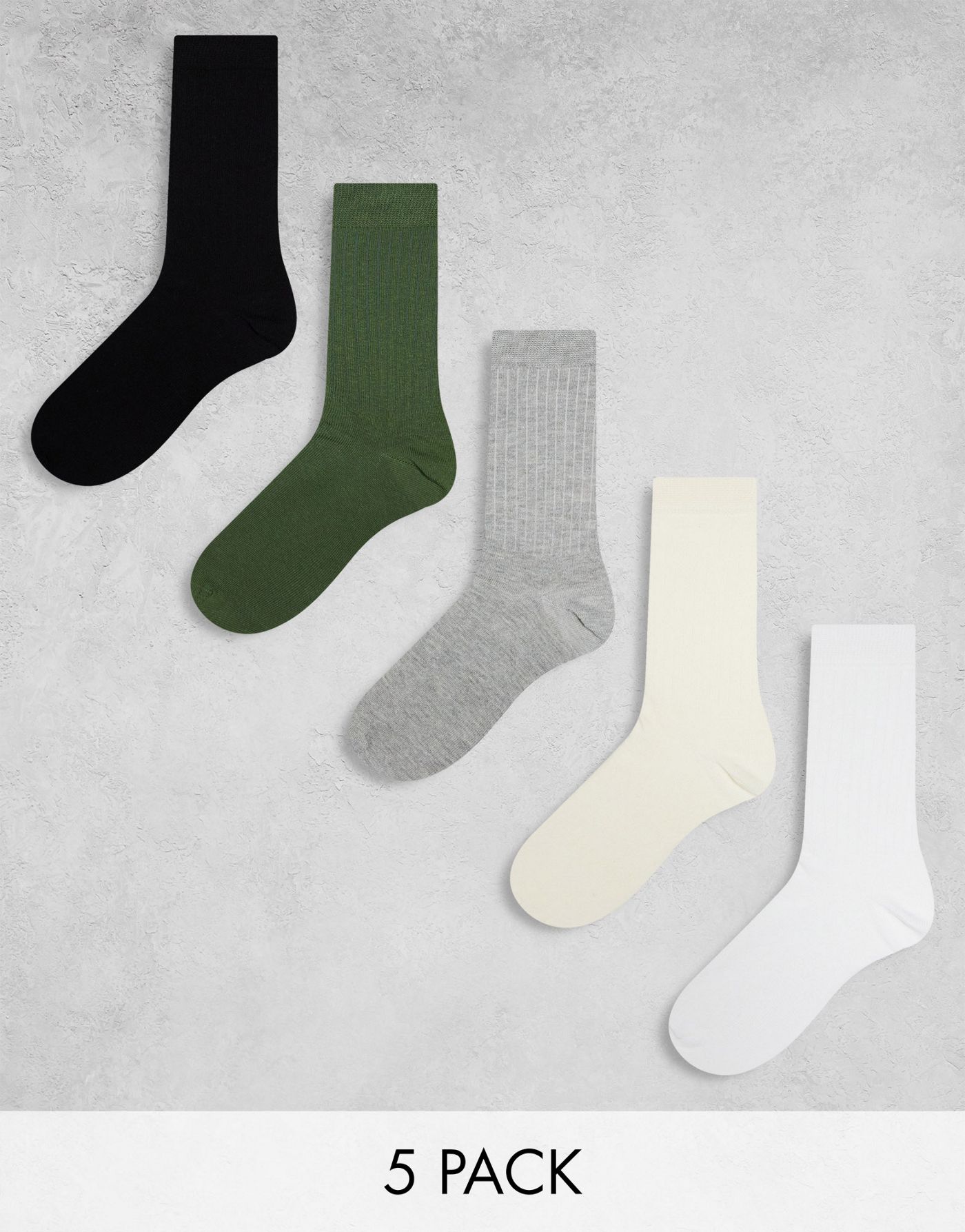 ASOS DESIGN 5 pack smart ankle socks