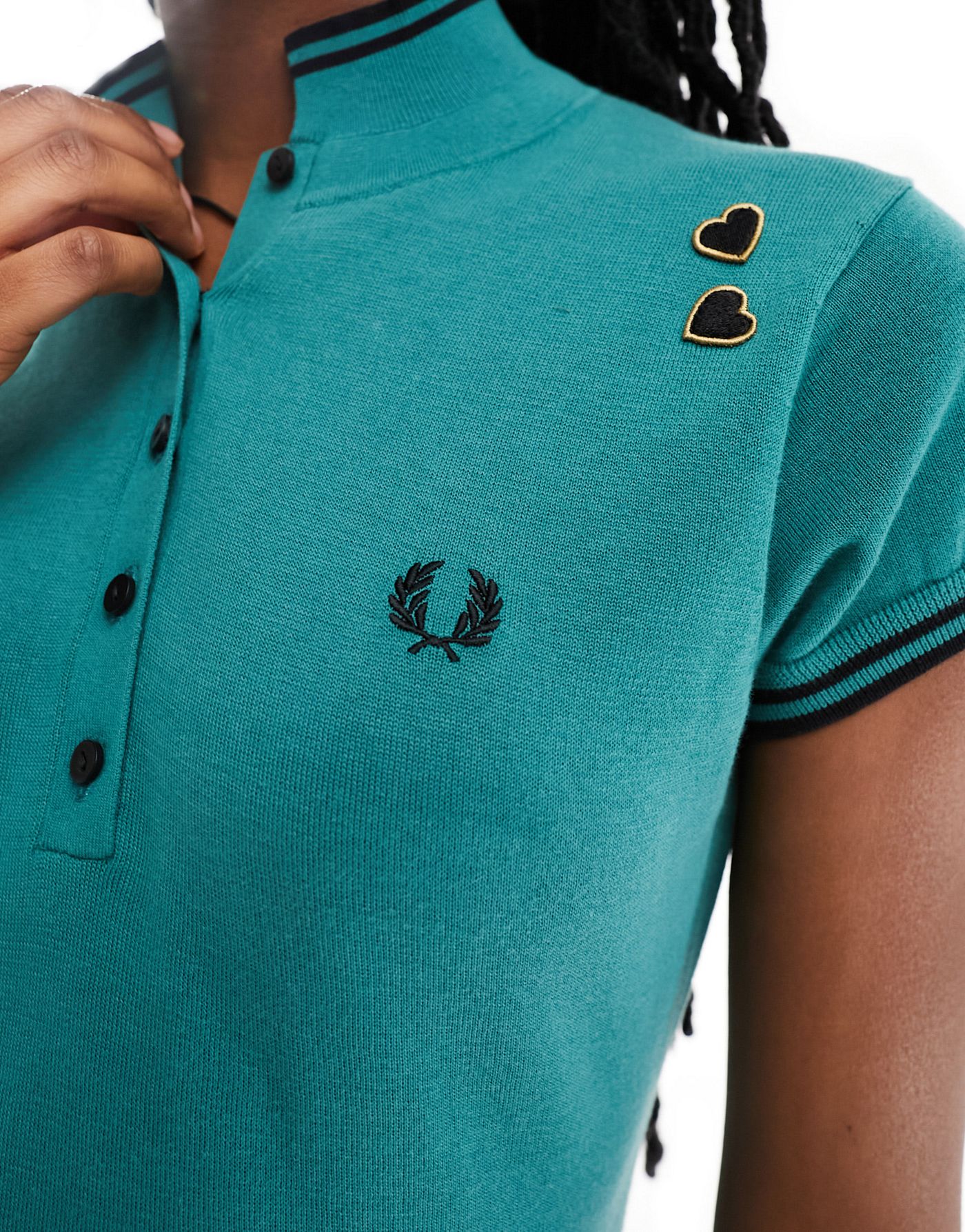 Fred Perry x Amy Winehouse twin tipped polo shirt in light green