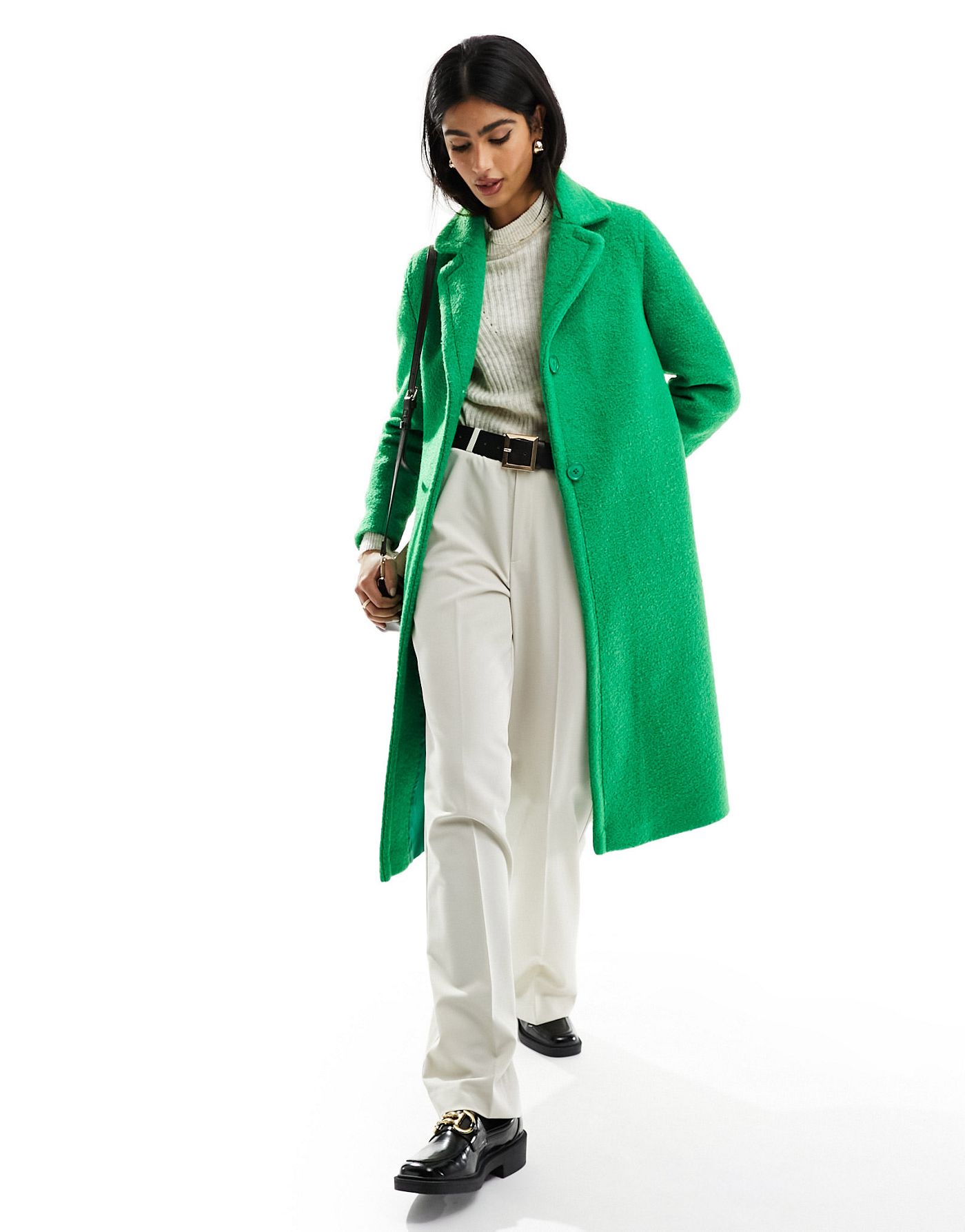 Helene Berman 2 button college coat in bright green 