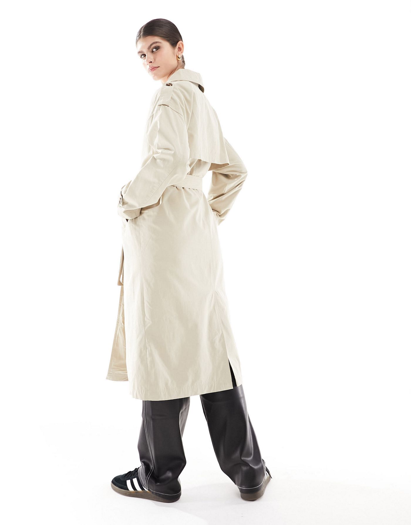 Cotton:On Drop Shoulder Trench Coat in beige