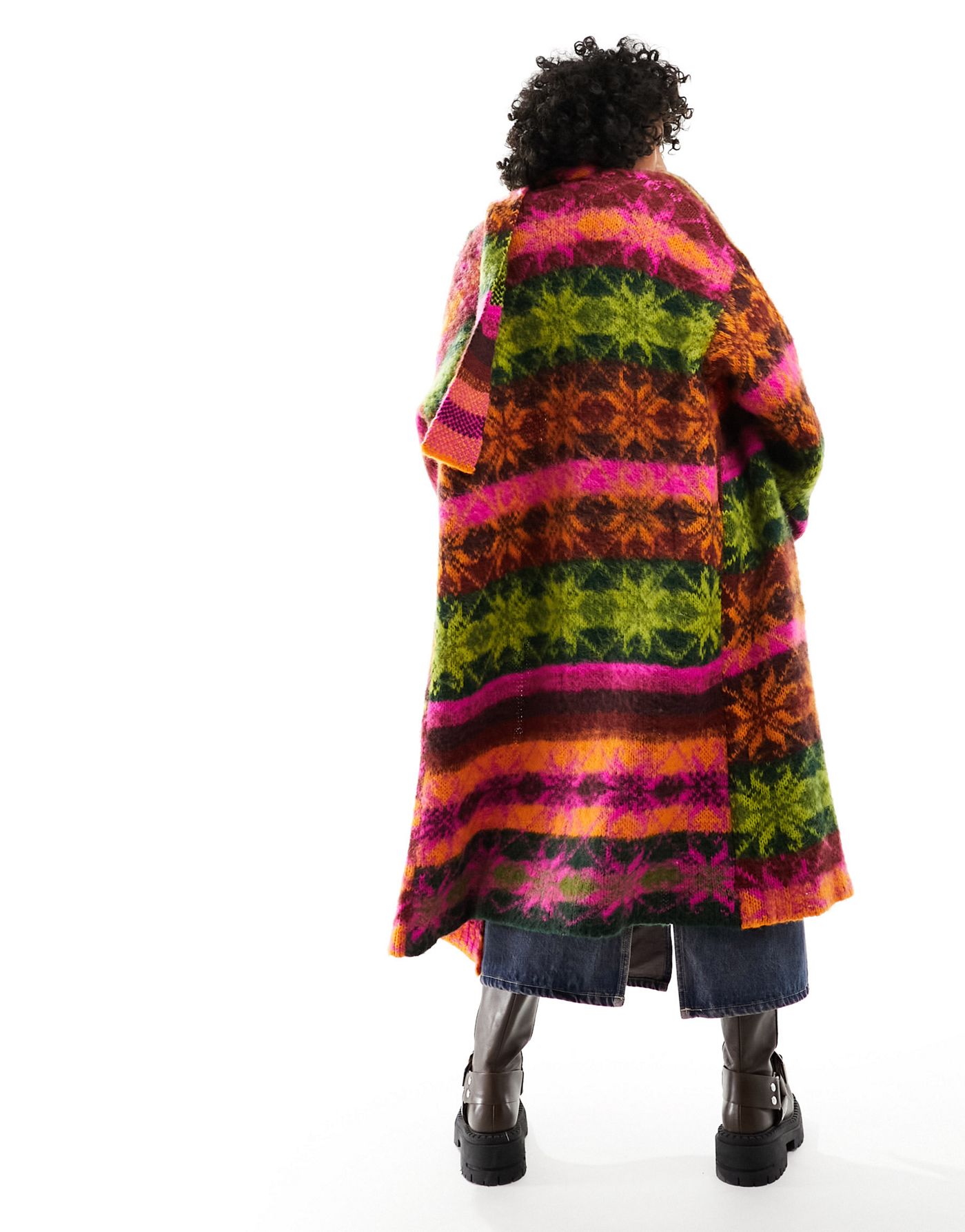 Free People super soft oversized longline cardigan in multi