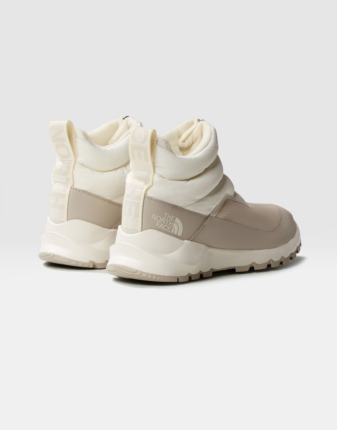 The North Face Thermoball™ progressive ii waterproof zip-up winter boots in gardenia white/silver grey