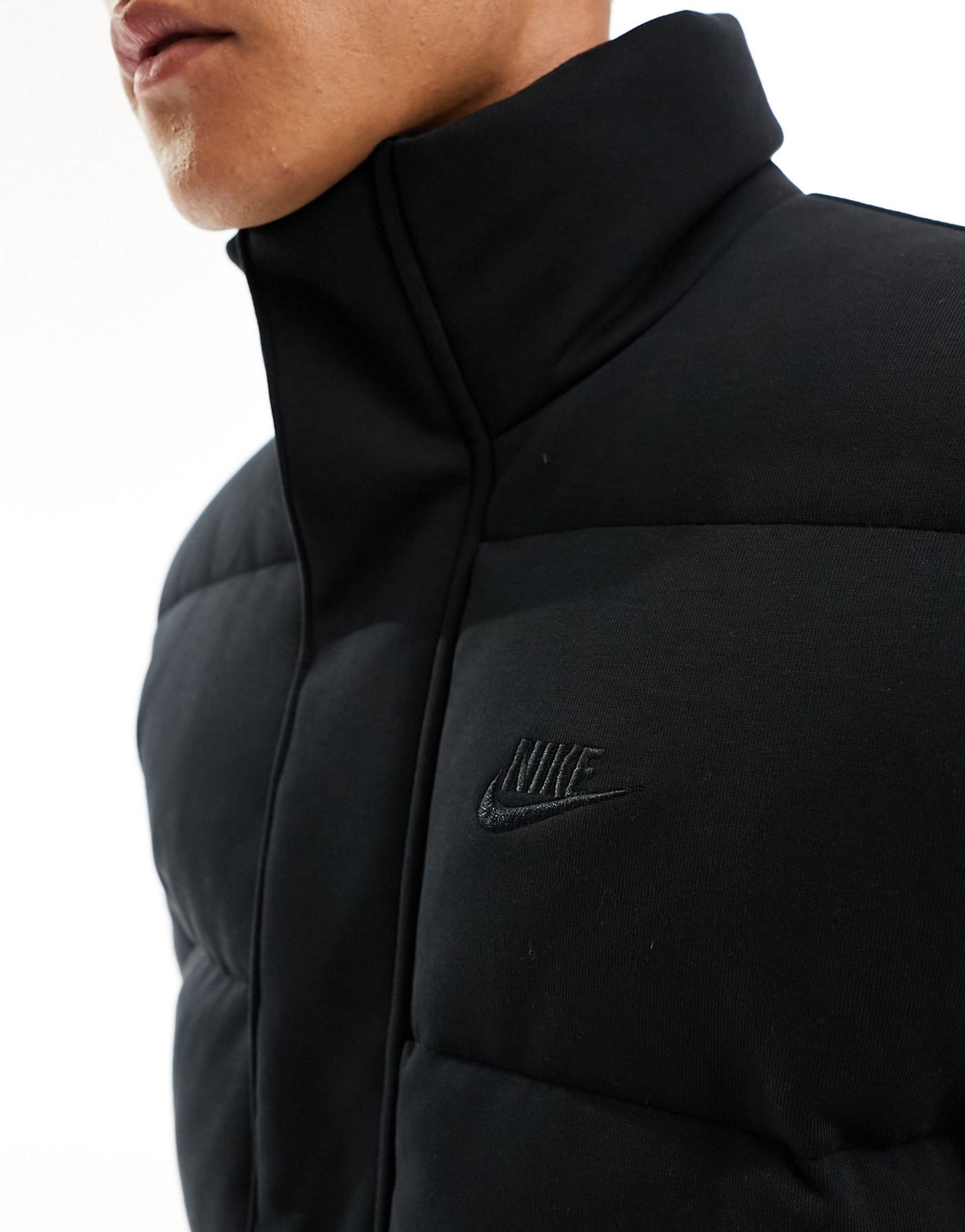 Nike Tech Fleece puffer jacket in black 