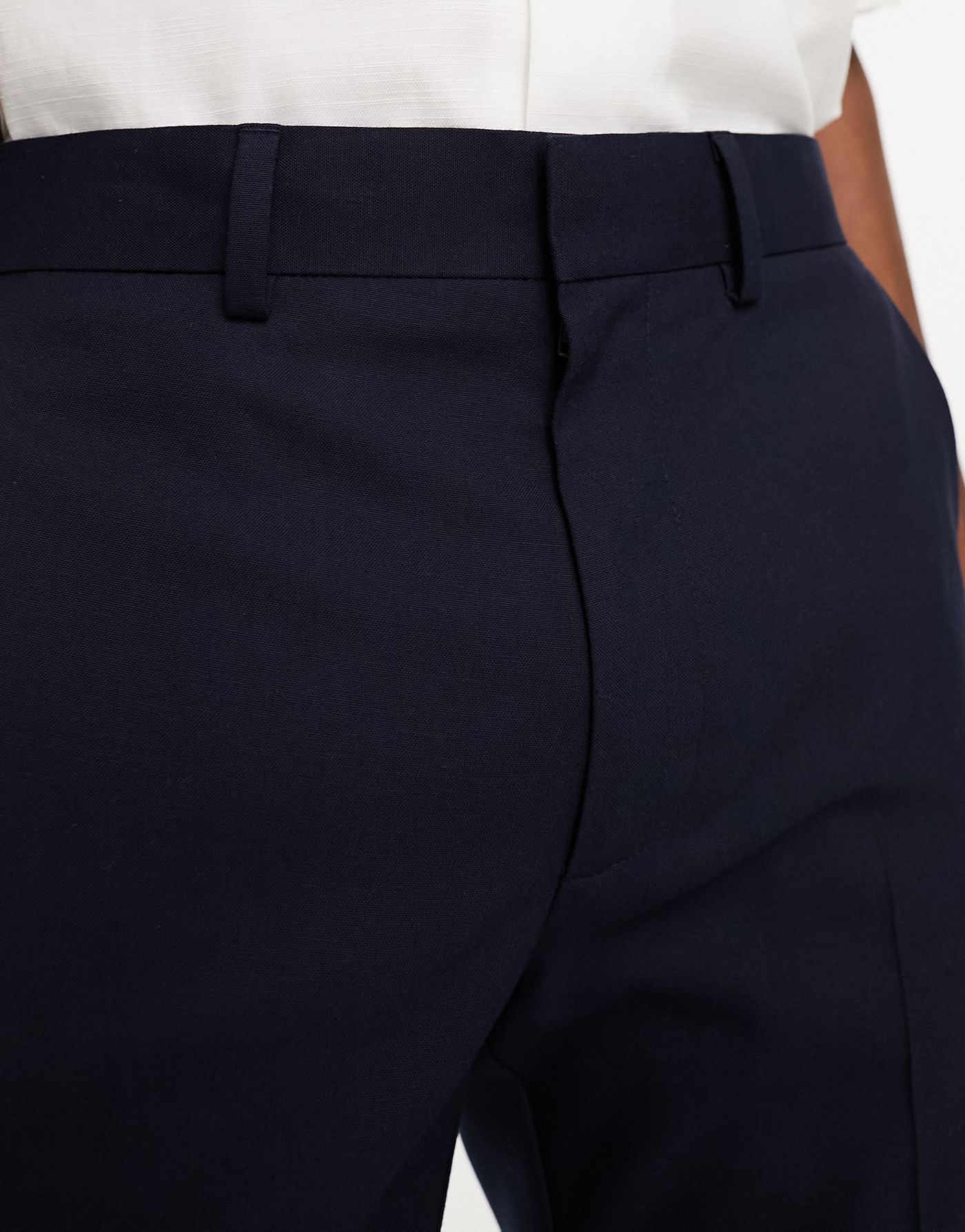 ASOS DESIGN slim smart trousers in navy