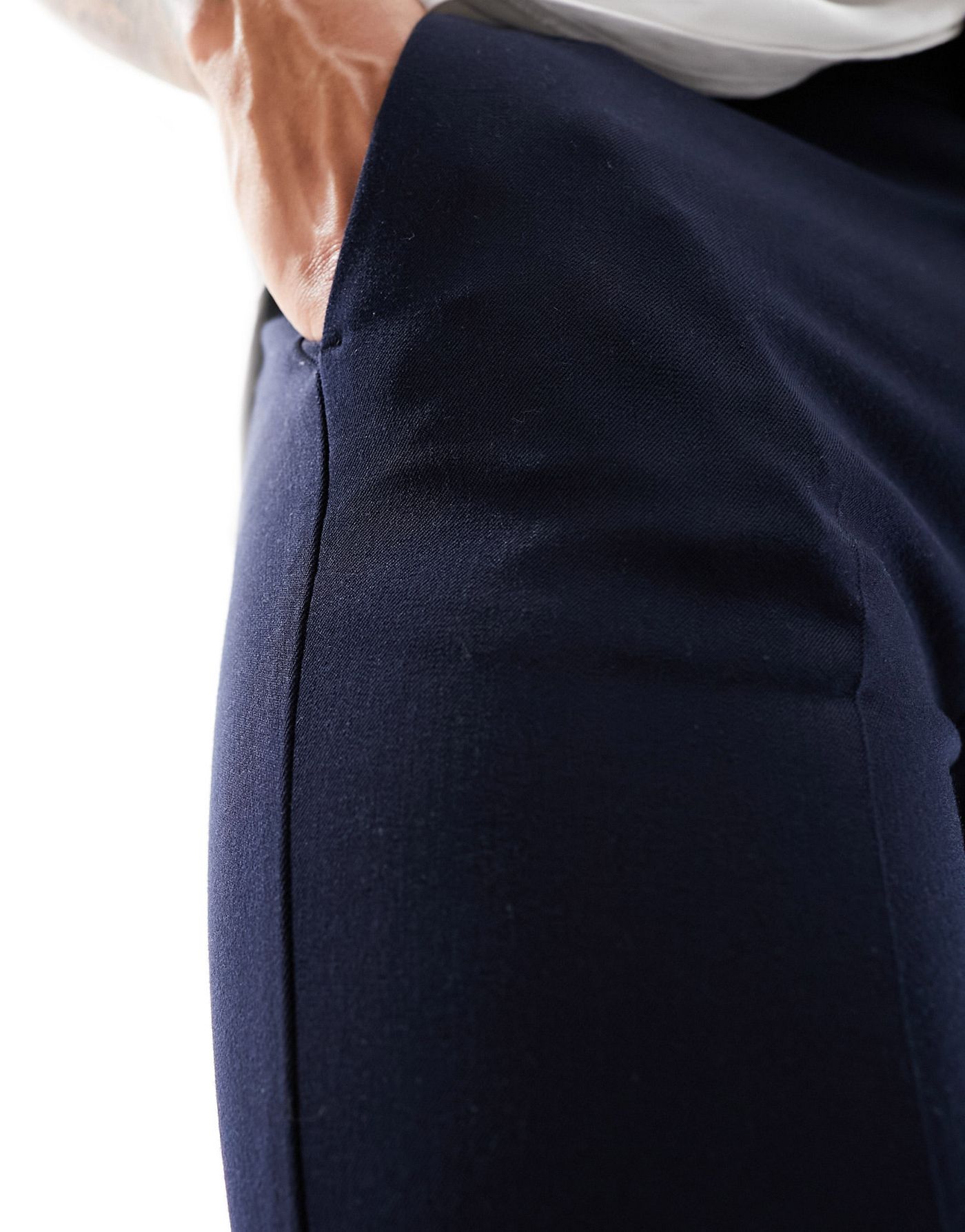 ASOS DESIGN skinny smart trouser in navy