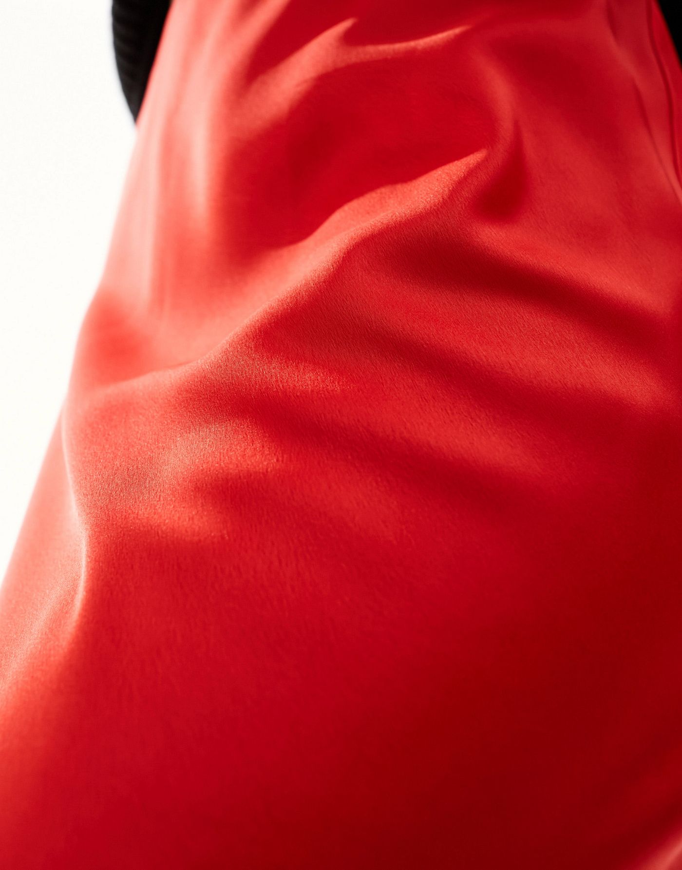 ASOS DESIGN satin bias midi skirt in red