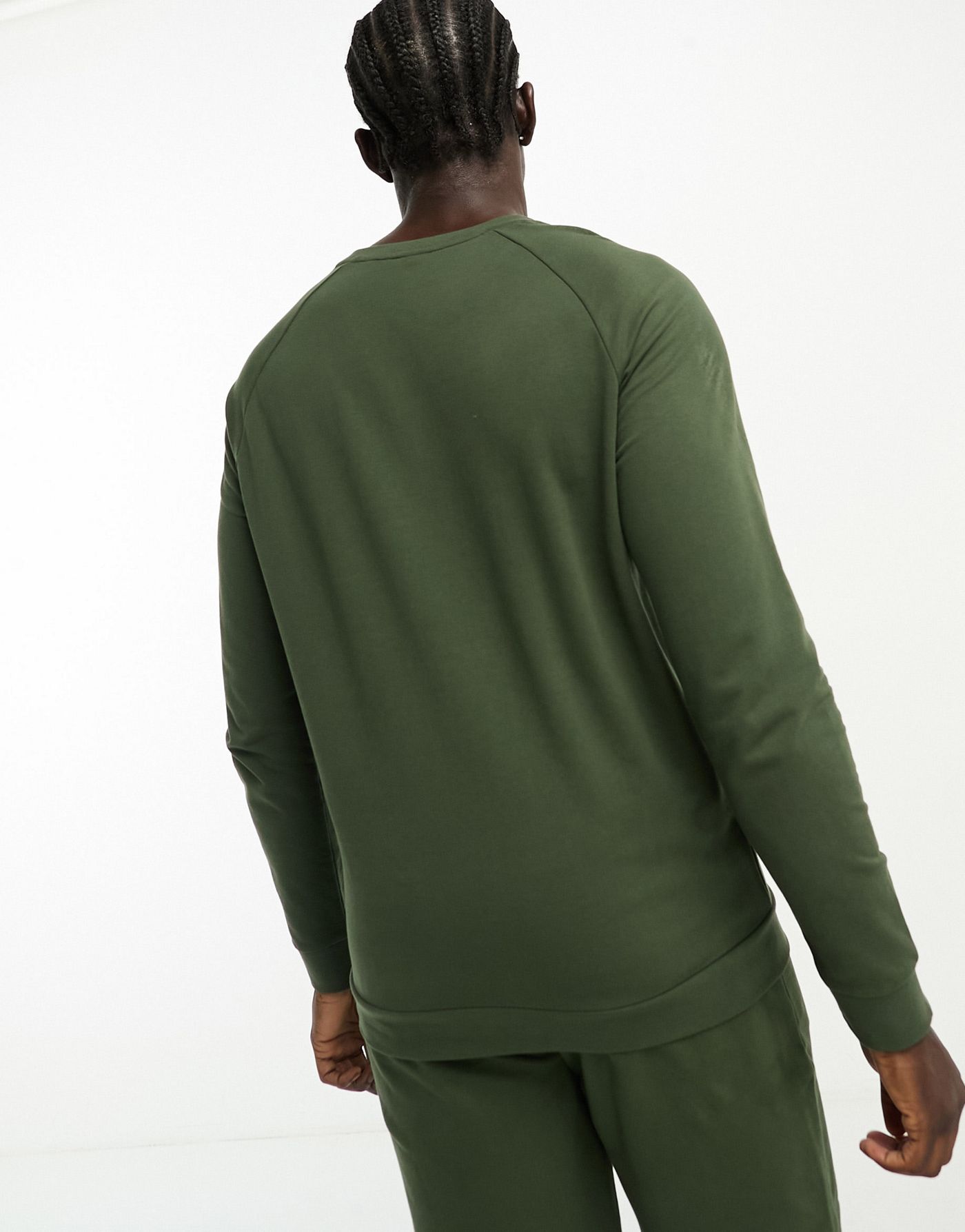 Boss Bodywear tape sweatshirt in khaki