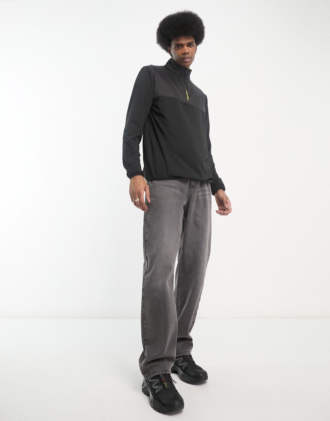 Calvin Klein Golf Malden 1/4 zip sweat in black