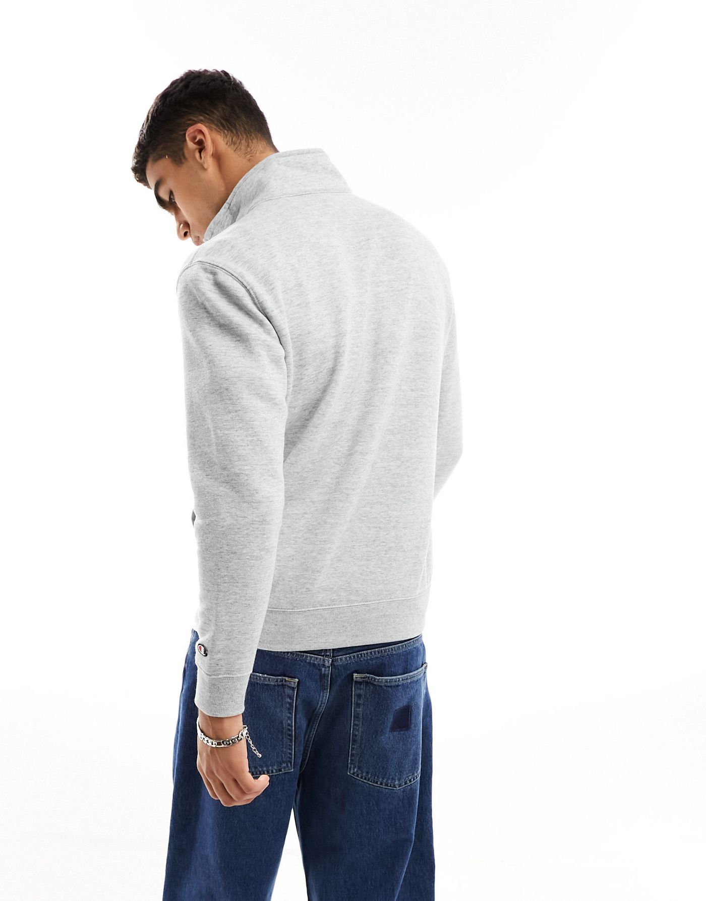 Champion half zip sweatshirt in grey